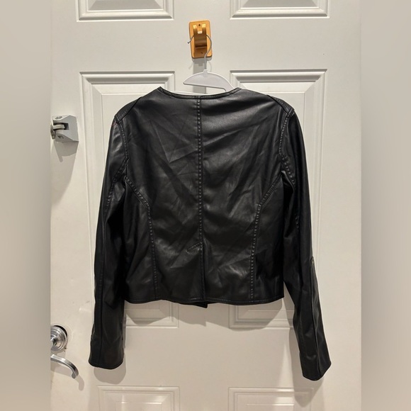 Esteban Cortazar Collarless Leather Jacket size 4 - Picture 3 of 6